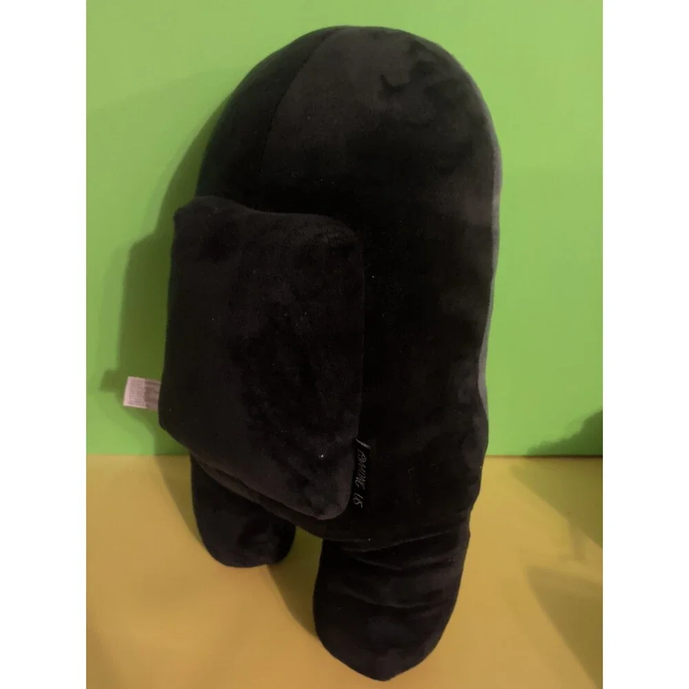 AMONG US BLACK GRAY CREWMATE STUFFED ANIMAL PLUSH 16